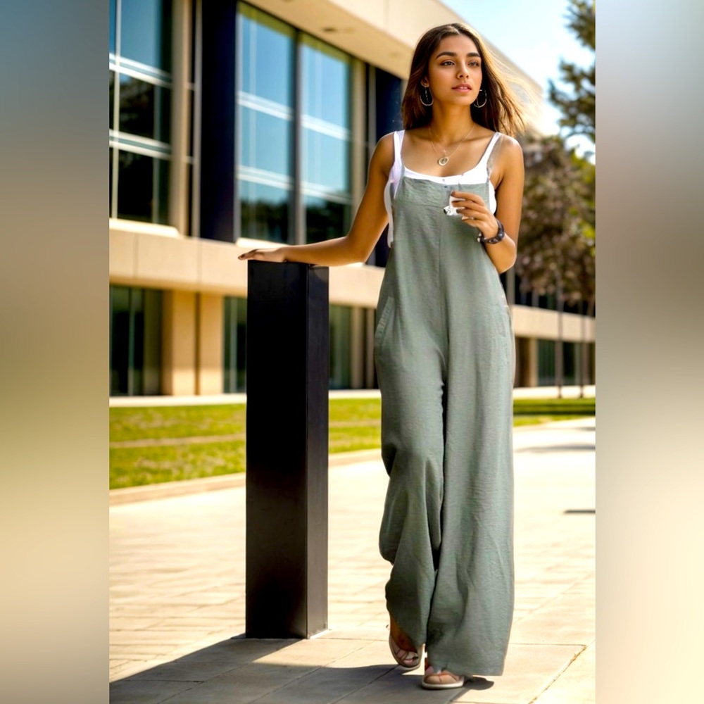 XXL Sage Jumpsuit with Pockets, NWT